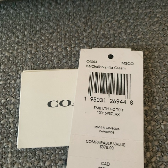 Coach Cream and Tan Tote Bag - Picture 5 of 7